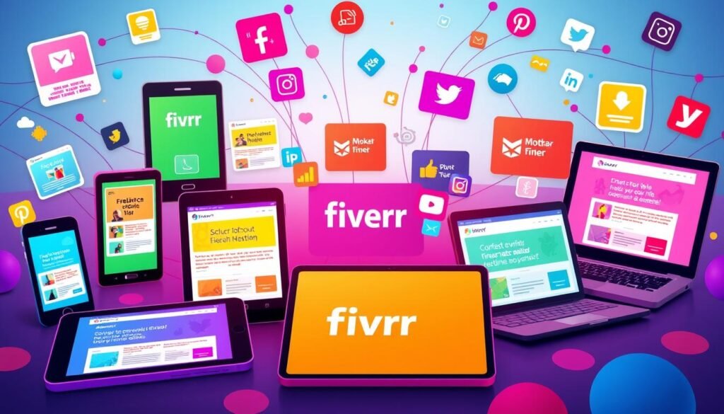 promote Fiverr gigs on social media